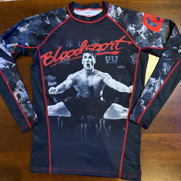 Fusion Fight Gear BJJ Rashguard Bloodsport Martial Arts Long Sleeve Men's Size M - Picture 2 of 9